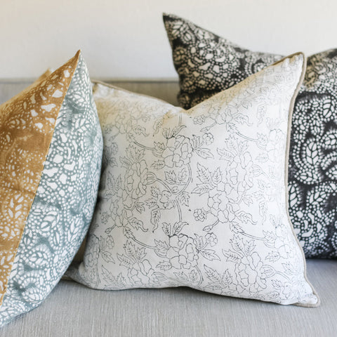 Filling Spaces Artful Traditionalist Embroidered Accent Throw Pillow - 18 x 18 - 20 x 20 - 22 x 22 - 24 x 24 - 26X 26 - 14 x 20 - 14 x 40 - 18 x 40 - 16 x 50