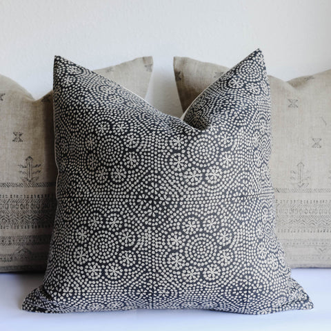 Filling Spaces Artful Traditionalist Bohemian Embroidered Accent Throw Pillow - 18 x 18 - 20 x 20 - 22 x 22 - 24 x 24 - 26X 26 - 14 x 20 - 14 x 40 - 18 x 40 - 16 x 50