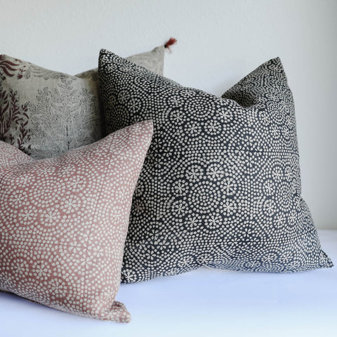 Filling Spaces Artful Traditionalist Bohemian Embroidered Accent Throw Pillow - 18 x 18 - 20 x 20 - 22 x 22 - 24 x 24 - 26X 26 - 14 x 20 - 14 x 40 - 18 x 40 - 16 x 50