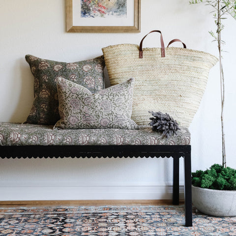 Filling Spaces Artful Traditionalist Embroidered Accent Pillow Traditional Style - 18 x 18 - 20 x 20 - 22 x 22 - 24 x 24 - 26X 26 - 14 x 20 - 14 x 40 - 18 x 40 - 16 x 50