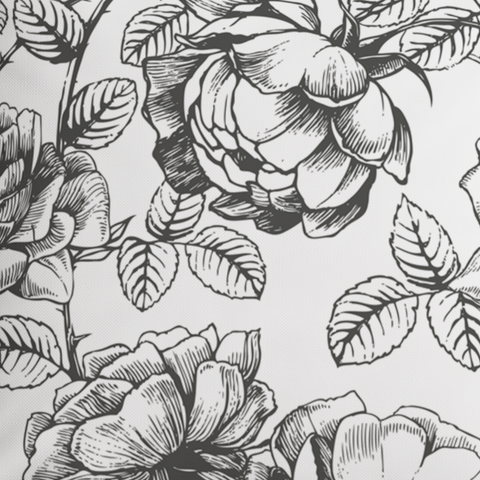 Powered by People Classic Floral Graphic Handcrafted Traditional Accent Pillow - 18 x 18 - 22 x 22