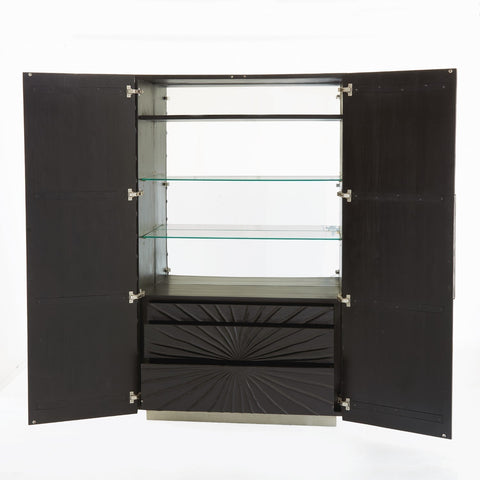 Contemporary Accent Cabinet with Matte Finish and Pull Handles