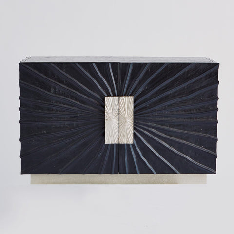 Contemporary Accent Cabinet with Pull Handles in Matte Finish