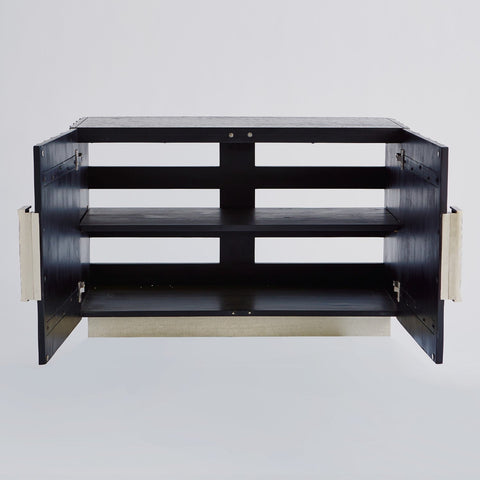 Contemporary Accent Cabinet with Pull Handles in Matte Finish