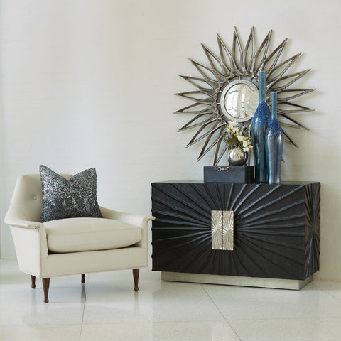 Contemporary Accent Cabinet with Pull Handles in Matte Finish