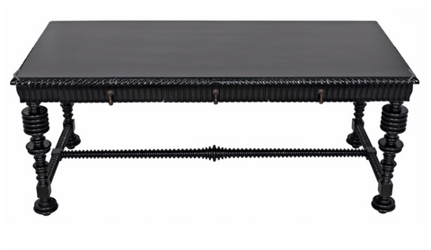 Artful Traditionalist Spool Desk with Spool Turned Legs