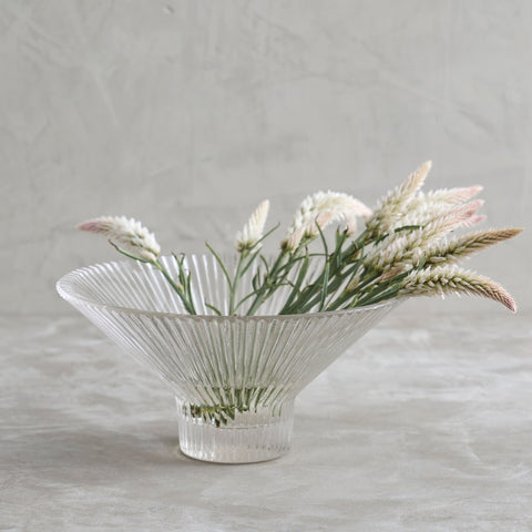 Decorating Essentials Contemporary Geometric Textured Bowl Vase