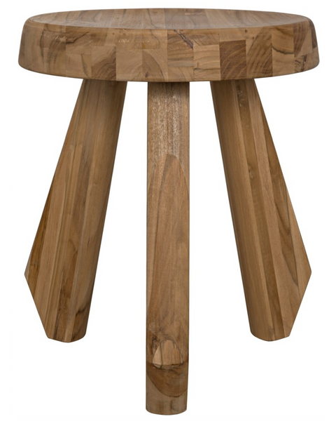 Priam Timeless Minimalist Modern Teak Accent Stool