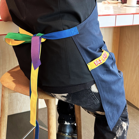 YAS CHEF Bib Apron with Adjustable Pockets