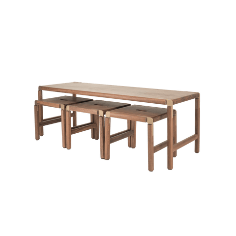 Timeless Minimalist Rectangle Nesting Table Set