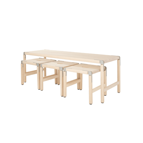 Timeless Minimalist Rectangle Nesting Table Set