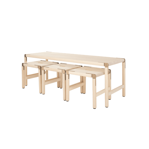 Timeless Minimalist Rectangle Nesting Table Set