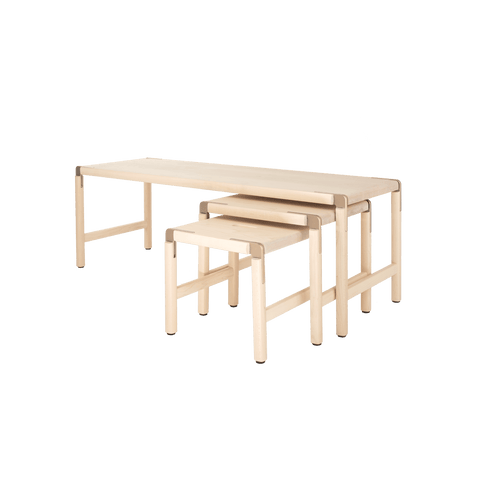 Timeless Minimalist Rectangle Nesting Table Set
