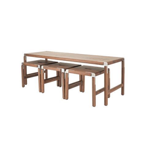 Timeless Minimalist Rectangle Nesting Table Set