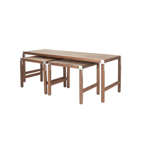 Timeless Minimalist Rectangle Nesting Table Set