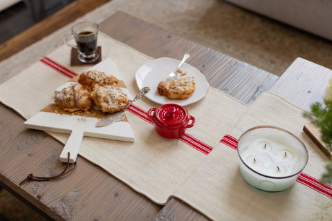 Vintage Rustic Stripe Rectangular Table Runner