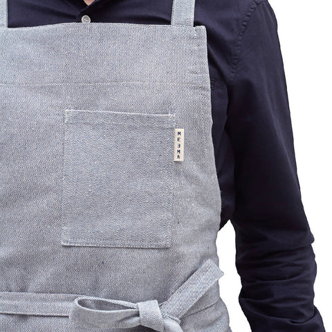 Bib Crossback Apron with Patch Pockets