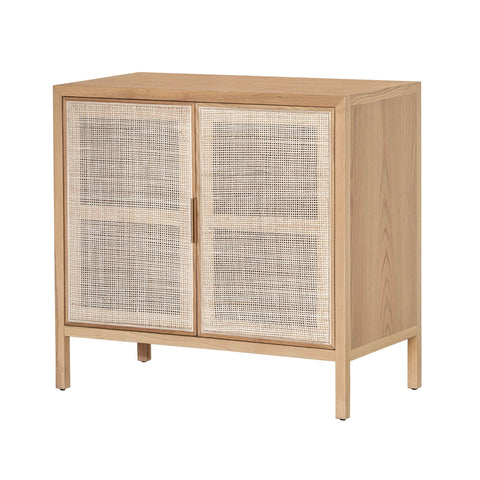 Scandinavian Two-tone Sideboard with Pull Handles Cabinet
