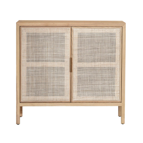 Scandinavian Two-tone Sideboard with Pull Handles Cabinet