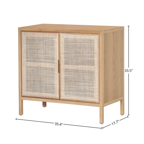 Scandinavian Two-tone Sideboard with Pull Handles Cabinet