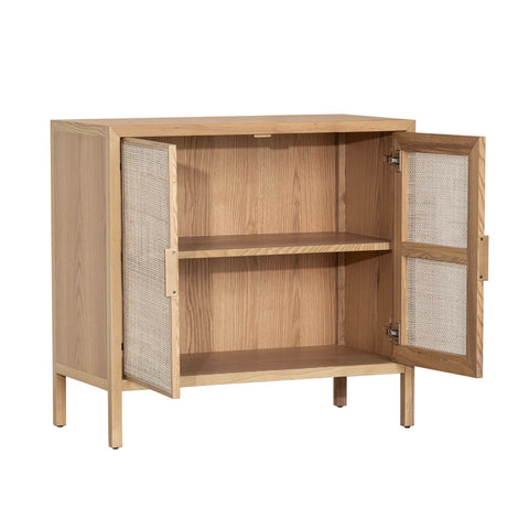 Scandinavian Two-tone Sideboard with Pull Handles Cabinet