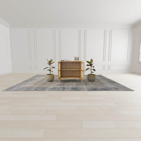 Scandinavian Two-tone Sideboard with Pull Handles Cabinet