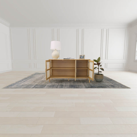 Scandinavian Two-tone Sideboard Cabinet