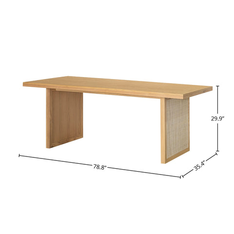 LH Imports Timeless Minimalist Scandinavian Farm Dining Table