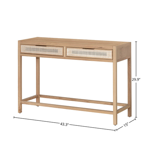 LH Imports Soft Scandinavian Entryway Console with Storage