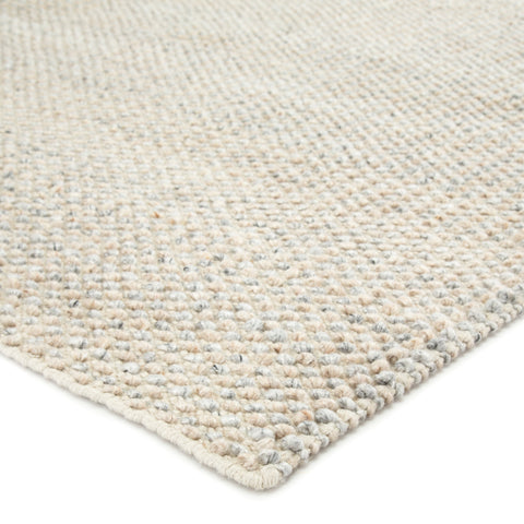 Minimalist Handmade Ivory Area Rug for High Traffic - Rectangle