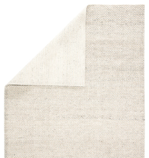 Minimalist Handmade Ivory Area Rug for High Traffic - Rectangle