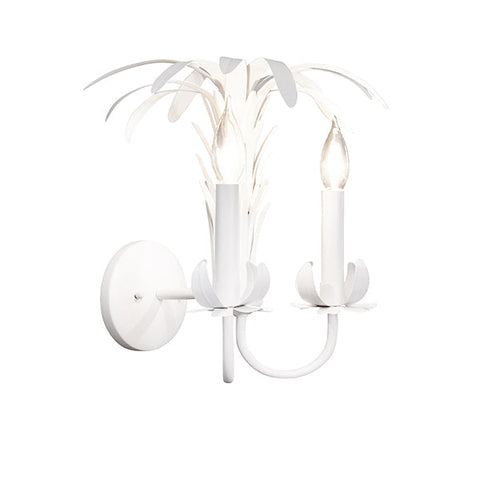 Accent Palm Tropical Candelabra Sconce Wall Light