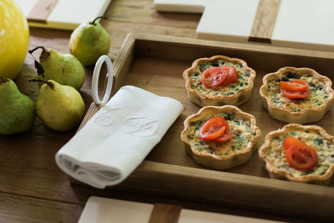 Modern Rustic Lipped Serving Tray with Natural Finish