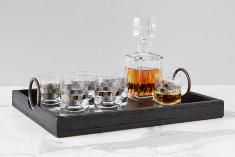 etúHOME Modern Rustic Lipped Serving Tray