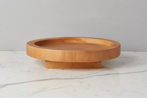 Organic Solid Wood Lazy Susan with Natural Finish