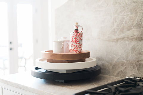 Minimalist Organic Handmade Wood Lazy Susan