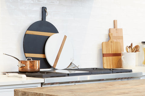 Modern Organic Two-tone Serving Board with Contrast Trim