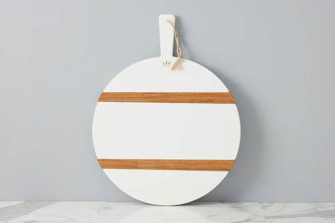 Modern Organic Two-tone Serving Board with Contrast Trim