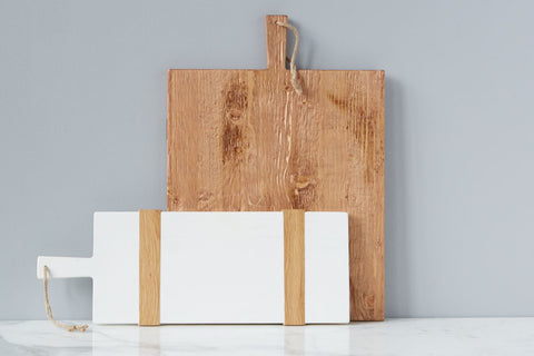 Modern Organic Two-tone Serving Board with Contrast Trim