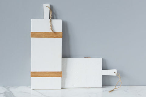 Modern Organic Two-tone Serving Board with Contrast Trim