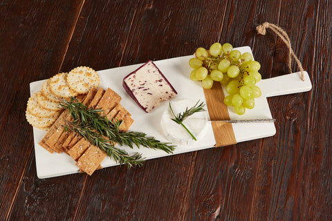 Modern Organic Two-tone Serving Board with Contrast Trim