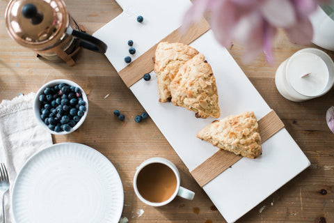Modern Organic Two-tone Serving Board with Contrast Trim