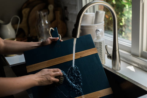 etúHOME Decorated Modern Two-tone Matte Serving Board