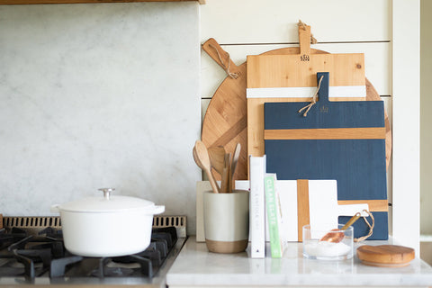 etúHOME Decorated Modern Two-tone Matte Serving Board