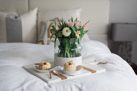 Modern Organic Two-tone Serving Board with Contrast Trim