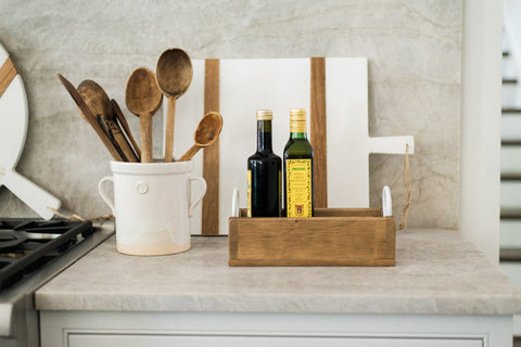 Modern Organic Two-tone Serving Board with Contrast Trim