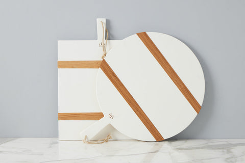 Modern Organic Two-tone Serving Board with Contrast Trim