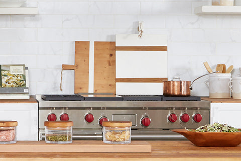 Modern Organic Two-tone Serving Board with Contrast Trim