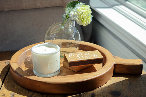Contemporary Solid Wood Lipped Nesting Serving Tray