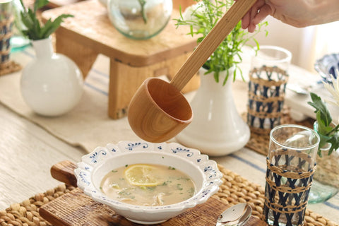 Farmhouse Handmade Smooth Wood Soup Ladle